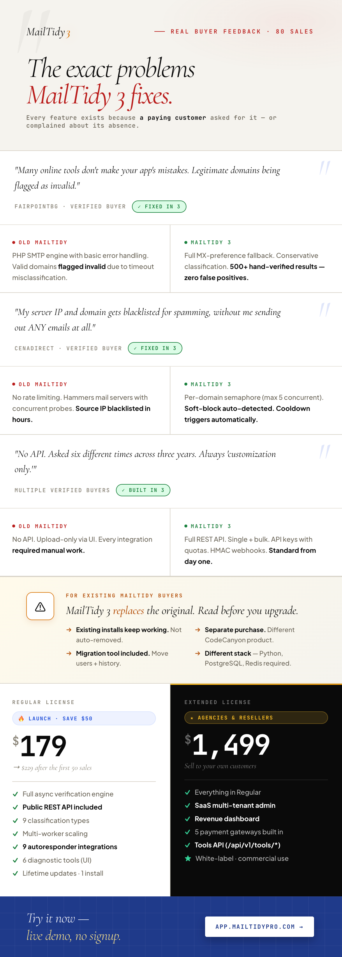 MailTidy 3 - Email List Cleaner SaaS Application
